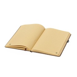 Bloc-notes personnalisé pas cher Glampex Matières : liège Couleurs : marron impression haute définition