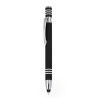 Stylet bille personnalisé pas cher Harkin Matières : caoutchouc Couleurs : noir marquage laser ultra précis
