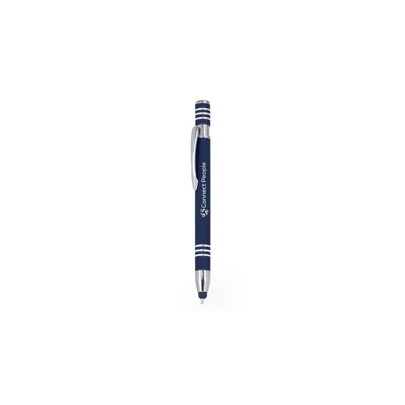 Stylet bille personnalisé pas cher Harkin Matières : caoutchouc Couleurs : bleu marine goodies entreprise design