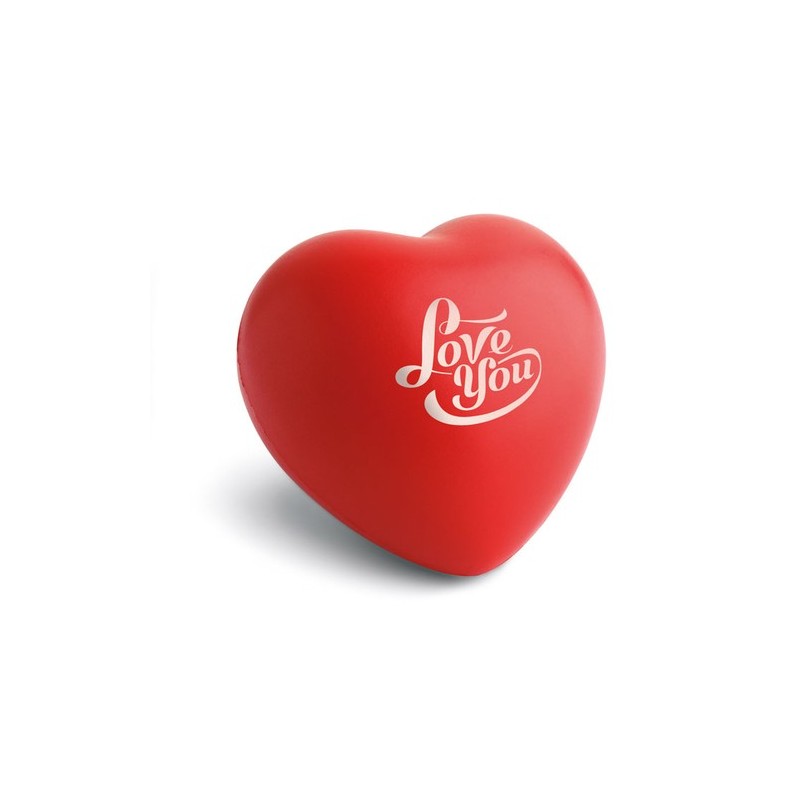 Cœur Anti-Stress Personnalisé pour un Cadeau Unique - LOVY Matières : PU Couleurs : rouge cadeau entreprise pas cher
