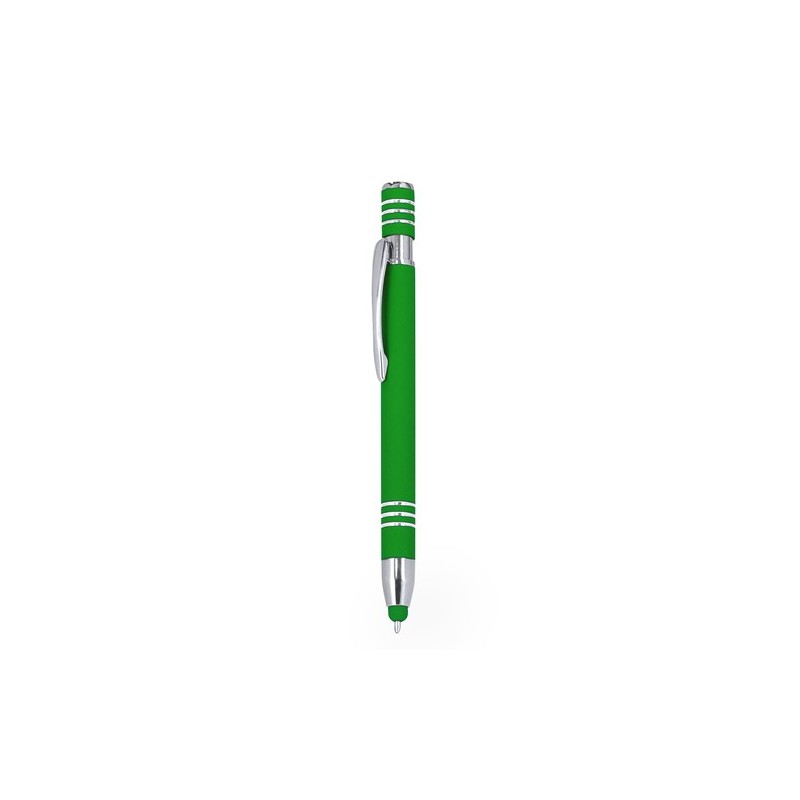 Stylet bille personnalisé pas cher Harkin Matières : caoutchouc Couleurs : vert impression haute définition