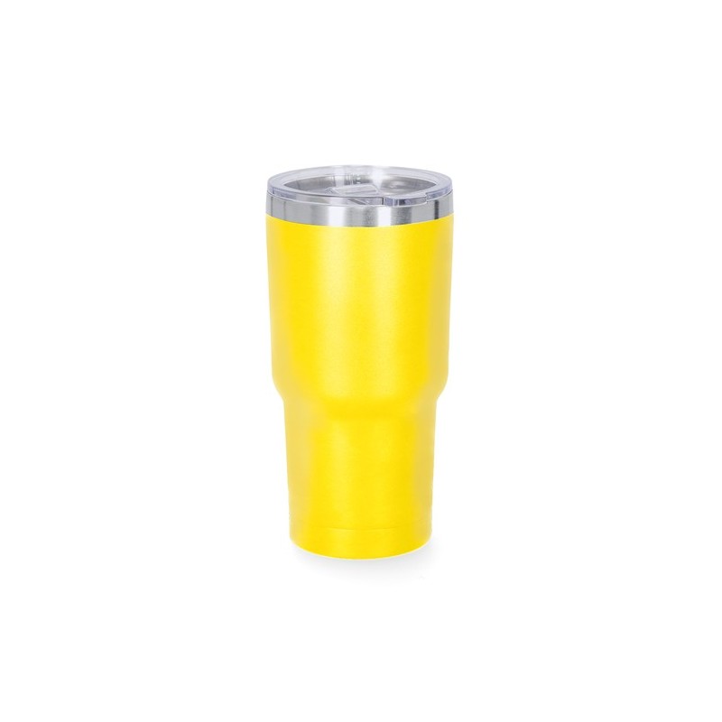 Verre thermique personnalisé pas cher Haftal Matières : acier inoxydable Couleurs : jaune