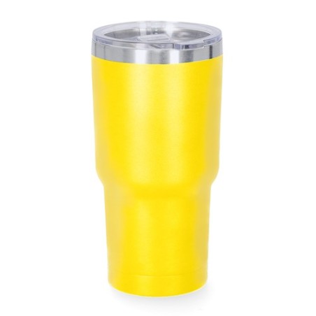 Verre thermique personnalisé pas cher Haftal Matières : acier inoxydable Couleurs : jaune
