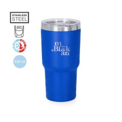 Verre thermique personnalisé pas cher Haftal Matières : acier inoxydable Couleurs : bleu marine objet promotionnel éco-responsab