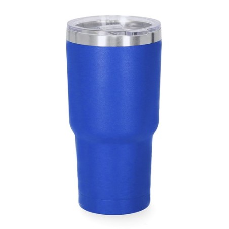 Verre thermique personnalisé pas cher Haftal Matières : acier inoxydable Couleurs : bleu marine cadeau client original
