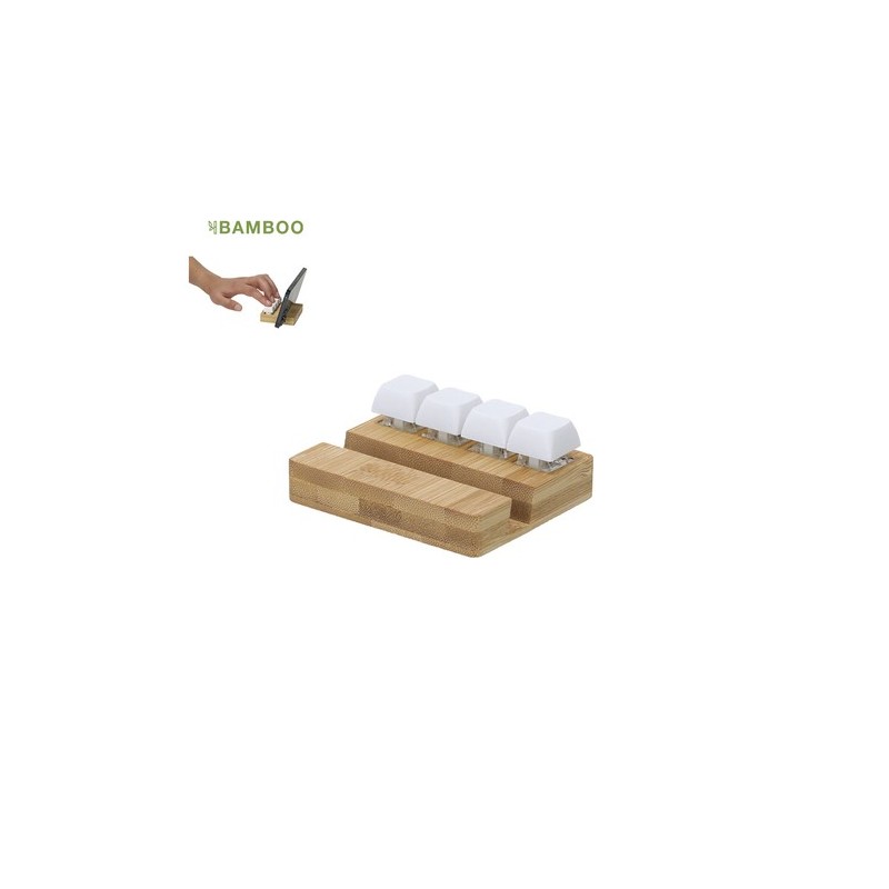Support antistress personnalisé pas cher - Terap Matières : bambou Couleurs : naturel personnalisable avec votre logo
