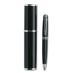 Stylo bille métal personnalisé twist - Cadeau d'entreprise OREGON Matières : aluminium Couleurs : noir