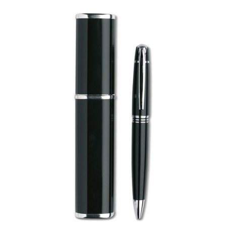 Stylo bille métal personnalisé twist - Cadeau d'entreprise OREGON Matières : aluminium Couleurs : noir
