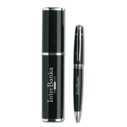 Stylo bille métal personnalisé twist - Cadeau d'entreprise OREGON Matières : aluminium Couleurs : noir 2