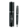 Stylo bille métal personnalisé twist - Cadeau d'entreprise OREGON Matières : aluminium Couleurs : noir personnalisable avec votr