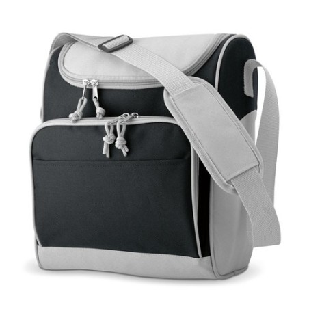 Sac isotherme personnalisé avec poche Zipper idéal pour vos sorties Matières : PET Couleurs : noir cadeau entreprise pas cher