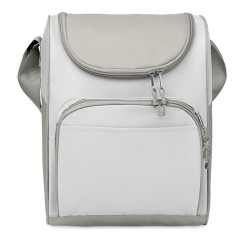 Sac isotherme personnalisé avec poche Zipper idéal pour vos sorties Matières : PET Couleurs : blanc goodies publicitaire événeme