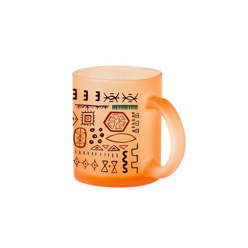 Tasse Personnalisée en Sublimation Éco-responsable Cervan Matières : verre Couleurs : jaune impression logo haute qualité