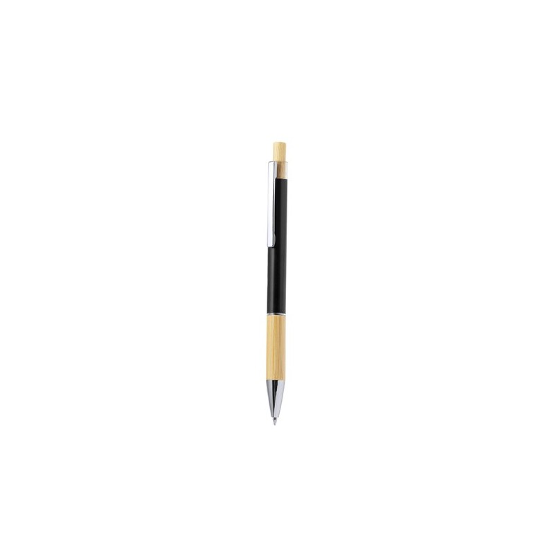 Stylo Éco-responsable Cadeau en Bamboo et Aluminium Weler Matières : bambou Couleurs : noir