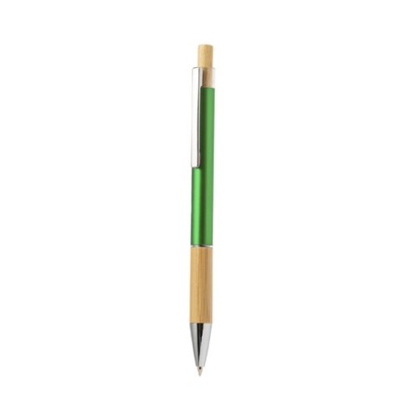 Stylo Éco-responsable Cadeau en Bamboo et Aluminium Weler Matières : bambou Couleurs : bleu objet promo petit budget