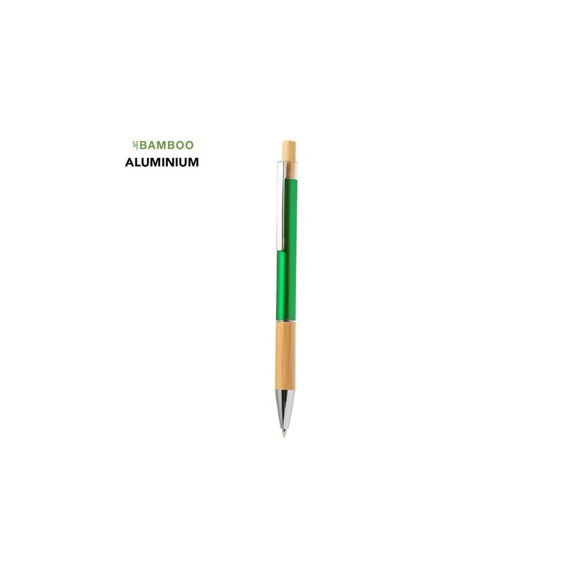 Stylo Éco-responsable Cadeau en Bamboo et Aluminium Weler Matières : bambou Couleurs : bleu accessoire événementiel unique