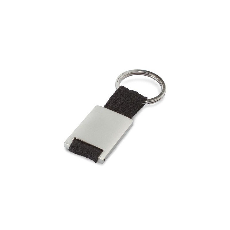 Porte-clés Rectangulaire Personnalisé TECH Matières : métal Couleurs : noir