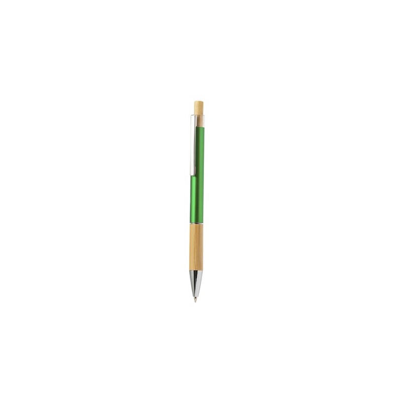 Stylo Éco-responsable Cadeau en Bamboo et Aluminium Weler Matières : bambou Couleurs : bleu goodies publicitaire durable