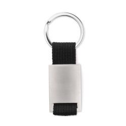 Porte-clés Rectangulaire Personnalisé TECH Matières : métal Couleurs : noir goodies publicitaire événementiel