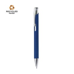 Stylo Bille Éco-responsable Personnalisé - Uzor Matières : papier recyclé Couleurs : rouge 2