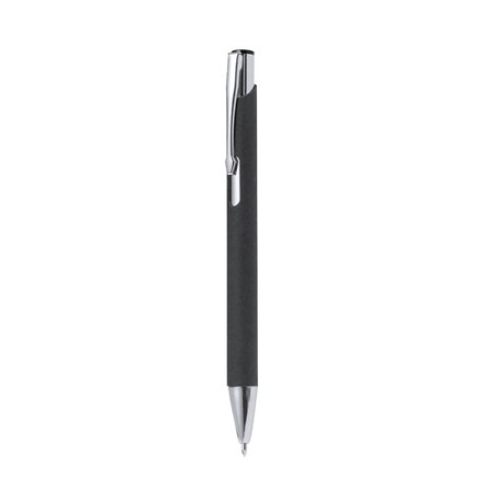 Stylo Bille Éco-responsable Personnalisé - Uzor Matières : papier recyclé Couleurs : noir impression haute définition