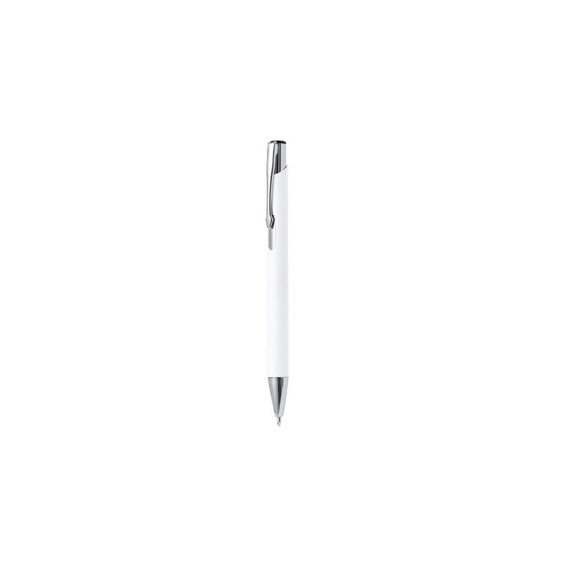 Stylo Bille Éco-responsable Personnalisé - Uzor Matières : papier recyclé Couleurs : noir objet publicitaire robuste