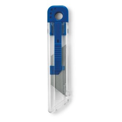 Cutter plastique personnalisé pas cher idéal pour vos bureaux - HIGHCUT Matières : polystyrène (PS) Couleurs : bleu