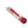 Cutter plastique personnalisé pas cher idéal pour vos bureaux - HIGHCUT Matières : polystyrène (PS) Couleurs : rouge goodies pub