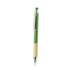 Stylet Bille Éco-responsable et Pratique Personnalisé Piket Matières : bambou Couleurs : bleu personnalisable avec votre logo
