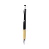 Stylet Bille Éco-responsable et Pratique Personnalisé Piket Matières : bambou Couleurs : bleu impression logo haute qualité