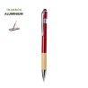 Stylet Éco-responsable Multifonction Bille Berget Matières : bambou Couleurs : rouge livraison express 24h 48h