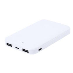 Power Bank Externe Personnalisée Nawey RCS Matières : ABS recyclé Couleurs : blanc cadeau entreprise pas cher