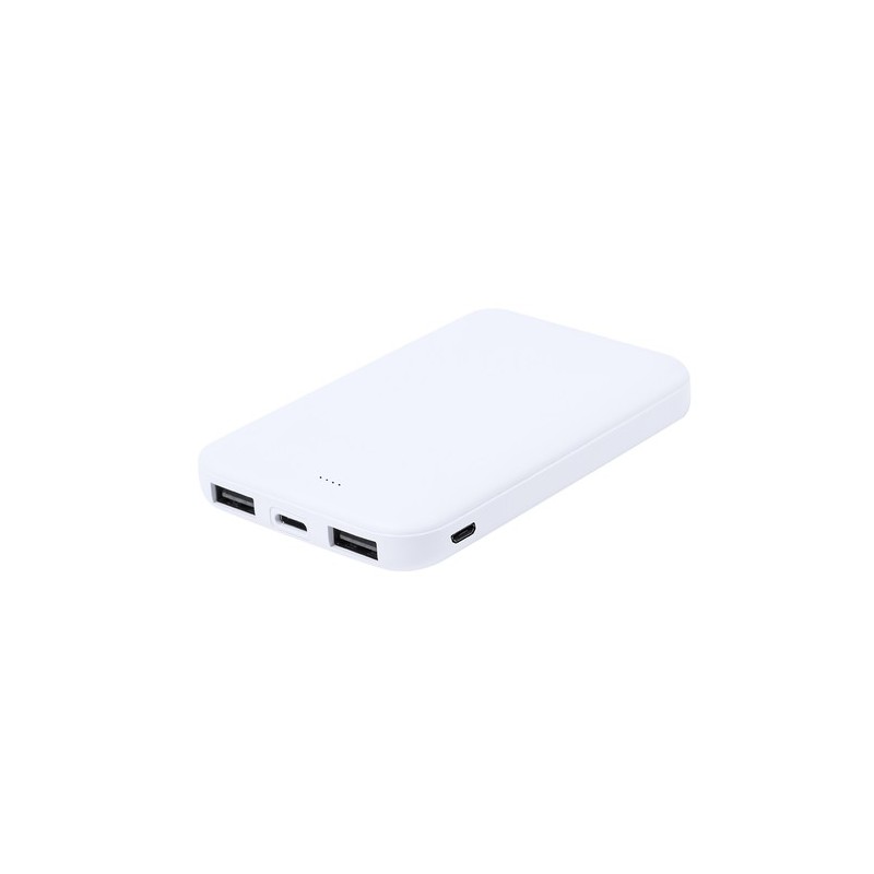 Power Bank Externe Personnalisée Nawey RCS Matières : ABS recyclé Couleurs : blanc cadeau entreprise pas cher