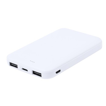 Power Bank Externe Personnalisée Nawey RCS Matières : ABS recyclé Couleurs : blanc cadeau entreprise pas cher