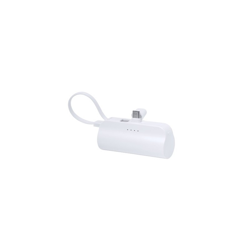 Power Bank Éco-responsable 5000 mAh Personnalisée Pas Cher Laford Couleurs : blanc
