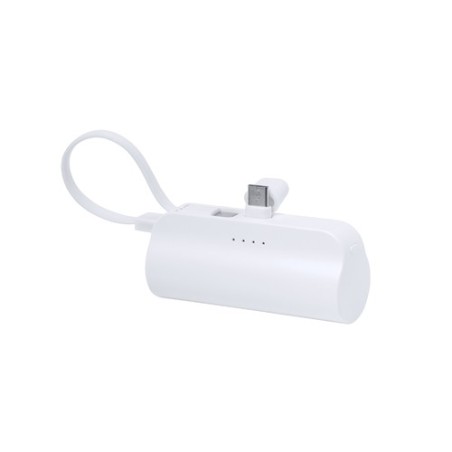 Power Bank Éco-responsable 5000 mAh Personnalisée Pas Cher Laford Couleurs : blanc