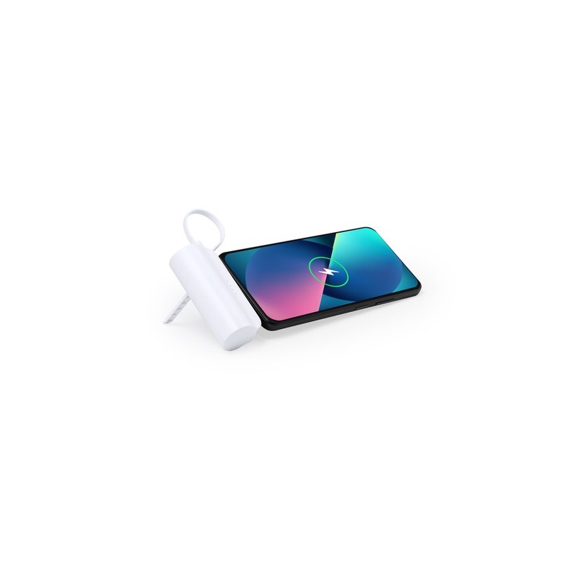 Power Bank Éco-responsable 5000 mAh Personnalisée Pas Cher Laford Couleurs : blanc goodies publicitaire événementiel