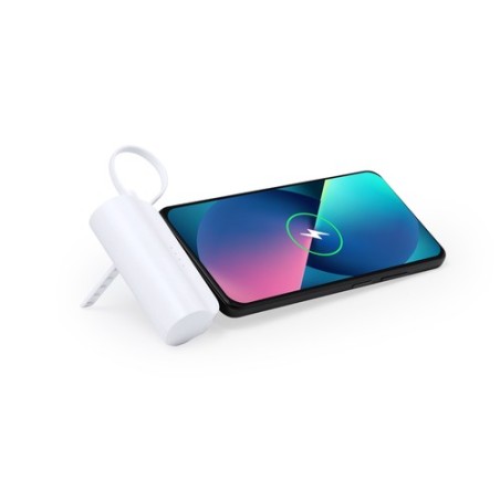 Power Bank Éco-responsable 5000 mAh Personnalisée Pas Cher Laford Couleurs : blanc goodies publicitaire événementiel