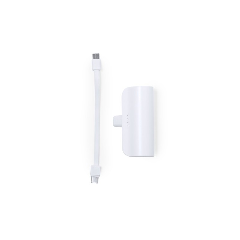 Power Bank Éco-responsable 5000 mAh Personnalisée Pas Cher Laford Couleurs : blanc livraison express 24h 48h