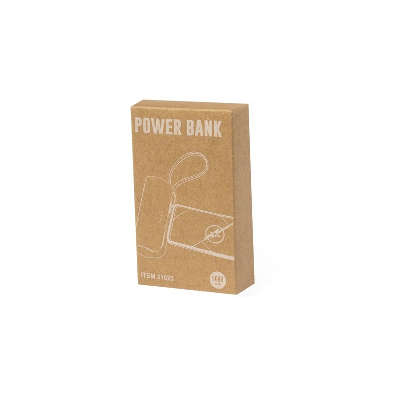 Power Bank Éco-responsable 5000 mAh Personnalisée Pas Cher Laford Couleurs : blanc cadeau collaborateur premium