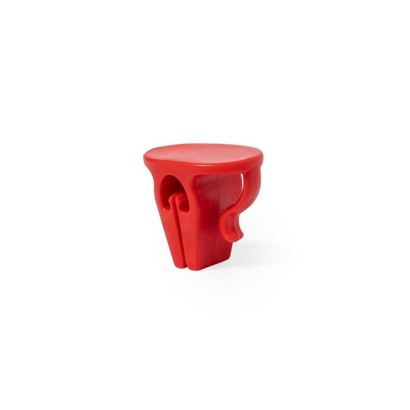 Pince Porte-Gobelet Événementiel Personnalisée pas cher - Tusca Matières : polypropylène (PP) Couleurs : rouge impression haute 