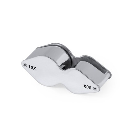 Loupe Pratique Publicitaire 10/20X - Nalix Matières : métal Couleurs : argenté marquage laser ultra précis