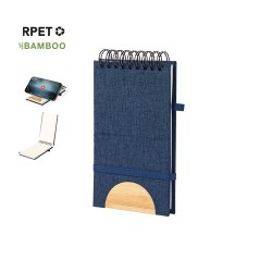 Cahier Éco-responsable Personnalisé Support Bloc-notes Alyxa Matières : bambou Couleurs : gris 2