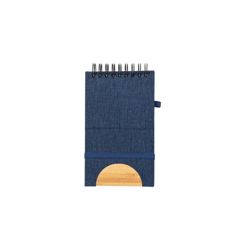 Cahier Éco-responsable Personnalisé Support Bloc-notes Alyxa Matières : bambou Couleurs : gris impression logo haute qualité