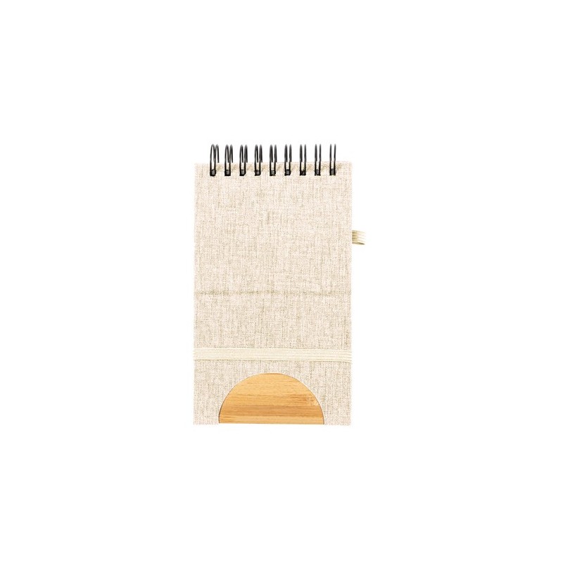 Cahier Éco-responsable Personnalisé Support Bloc-notes Alyxa Matières : bambou Couleurs : naturel cadeau entreprise pas cher