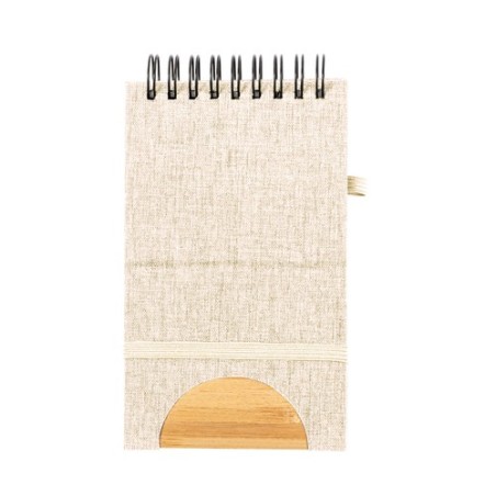 Cahier Éco-responsable Personnalisé Support Bloc-notes Alyxa Matières : bambou Couleurs : noir accessoire événementiel unique
