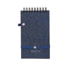 Cahier Éco-responsable Personnalisé Support Bloc-notes Alyxa Matières : bambou Couleurs : noir marquage couleur éclatante