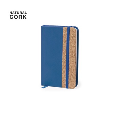 Bloc-Notes Éco-responsable et Personnalisé Élégant - Tierzo Matières : liège Couleurs : bleu marquage laser ultra précis