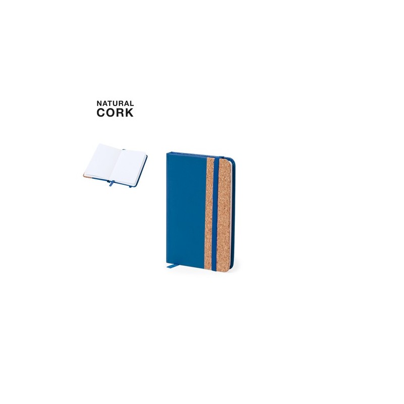 Bloc-Notes Éco-responsable et Personnalisé Élégant - Tierzo Matières : liège Couleurs : bleu goodies entreprise design