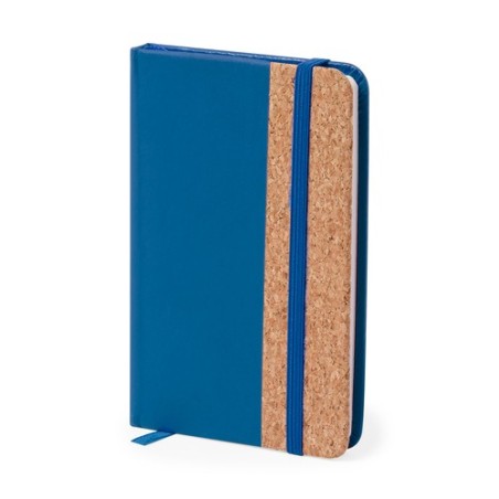 Bloc-Notes Éco-responsable et Personnalisé Élégant - Tierzo Matières : liège Couleurs : bleu impression logo haute qualité